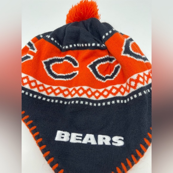 NFL: CHICAGO BEARS FOOTBALL TEAM - Beanie Hat with PomPom - Picture 2 of 6